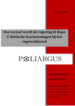 Hoe sociaal wordt de regering Di Rupo I?