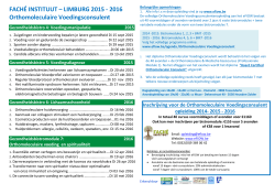 Programma Gezondheidsbistro Limburg 2015