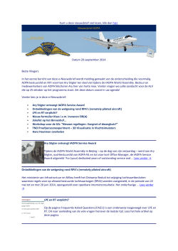 AOPA-NL e-Nieuwsbrief 20 september 2014