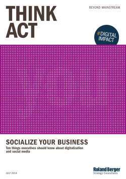 Socialize your business - Roland Berger Strategy Consultants