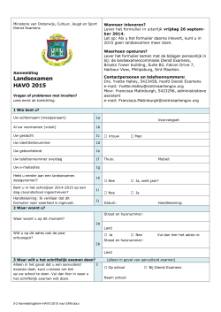 Landsexamen HAVO 2015 Man 1h Nee 1i Nee Ja Ja Nee