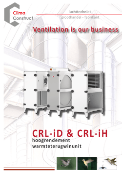 CRL – hoogrendement warmteterugwinunit