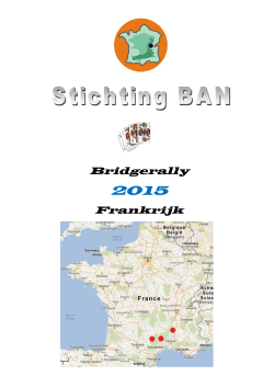 Folder BAN 2015 Arial - Stichting Bridge Activiteiten Noord Holland