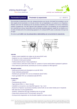 Paramedisch protocol - Afdeling Handchirurgie
