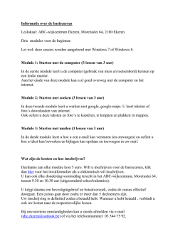 Informatie over de basiscursus Leslokaal: ABC