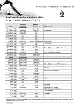 Speeldagenkalender 2014/2015