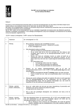 Het ABC voor de leerlingen en studenten van het Instituut Sint