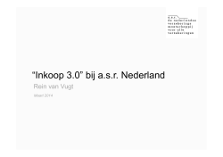 “Inkoop 3.0” bij a.s.r. Nederland