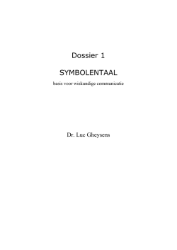 Dossier 1 Symbolentaal