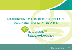 Presentatie Groene pluim 2014 - Natuurpunt Maldegem