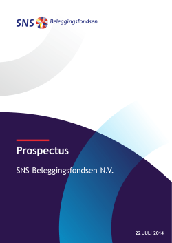 Prospectus SNS Beleggingsfondsen N.V.