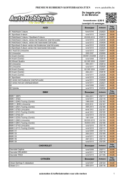 PREMIUM RUBBEREN KOFFERBAKMATTEN www.autohobby.be