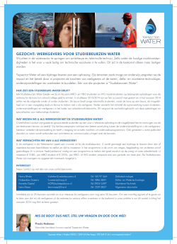 Flyer beurs bedrijfsleven N Topsector Water HR maart 2014