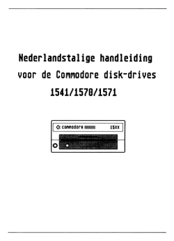 Dutch handbook for the Commodore Diskette drives 1541/1570/1571