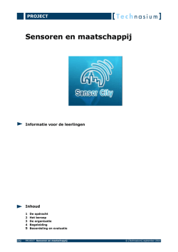 Sensoren en maatschappij - Hanzehogeschool Groningen