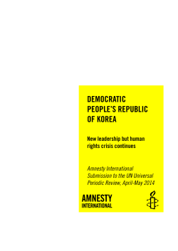 DPRK UPR - Amnesty International