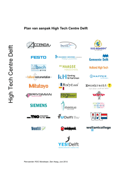 Plan van aanpak High Tech Centre Delft