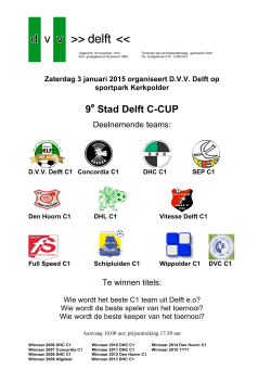 Toernooiboekje 2015 stad Delft C-cup