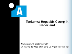 Toekomst Hepatitis C zorg in Nederland