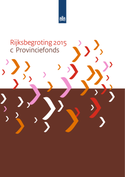 Rijksbegroting 2015 c Provinciefonds