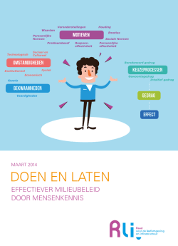 Doen en laten, effectiever milieubeleid door mensenkennis