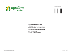 Agrifirm Exlan BV Afd Mest en mineralen Antwoordnummer 38 7940