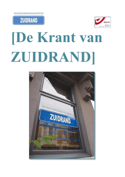 [De Krant van ZUIDRAND] - Wijkgezondheidscentrum Zuidrand