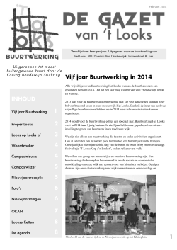 Gazet Januari 2014a - Buurtwerking het “Looks”