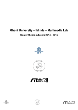 Thesis subjects Multimedia Lab 2014-2015