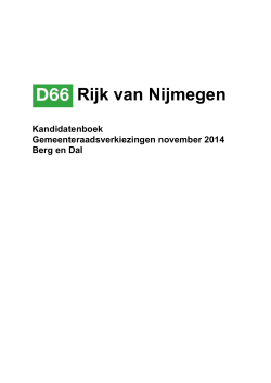 Rijk van Nijmegen - D66 Berg en Dal