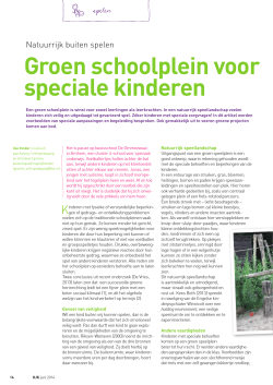 Groen schoolplein voor speciale kinderen