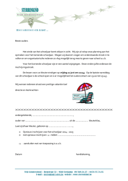 laatste schooldag en herinschrijvingen
