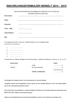 inschrijvingsformulier herselt 2014 &ndash; 2015