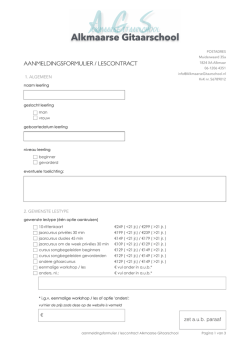 lescontract - De Alkmaarse Gitaarschool