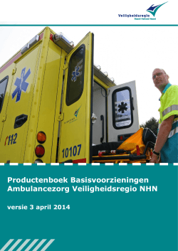 Productenboek Basisvoorzieningen Ambulancezorg