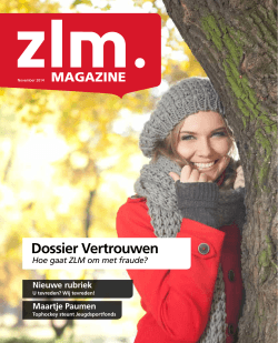 Dossier Vertrouwen - ZLM Verzekeringen