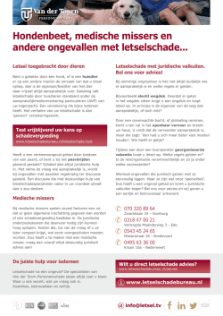 Hondenbeet, medische missers en andere ongevallen met