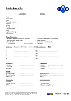 Intake formulier