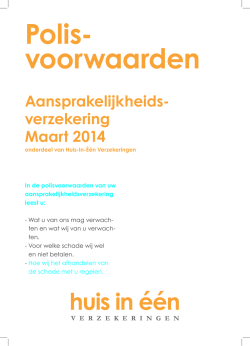 polisvoorwaarden aansprakelijkheidsverzekering