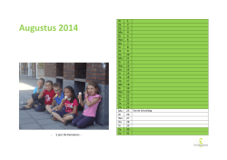 Augustus 2014 - Basisschool de Kameleon