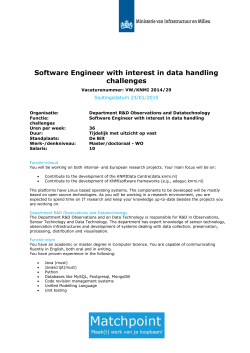 Software Engineer with interest in data handling challenges