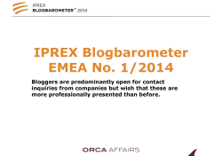IPREX Blogbarometer 2014 Europe