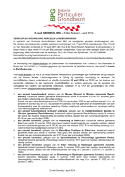 E-mail editie april 2014 - Brabants Particulier Grondbezit