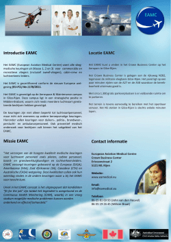 Introductie EAMC Missie EAMC Locatie EAMC Contact informatie