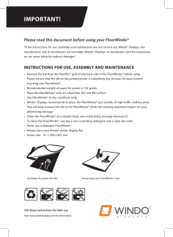instructions for use, assembly and maintenance