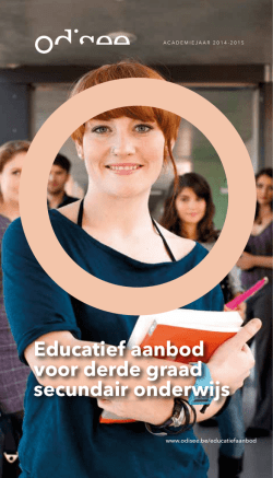 Educatief aanbod voor derde graad secundair onderwijs