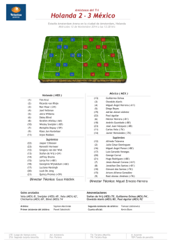 Holanda 2 - 3 M&eacute;xico