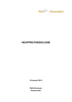 Syllabus heupprothesiologie 23 januari 2014