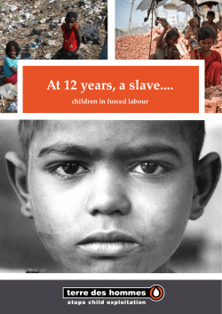 At 12 years, a slave… children in forced labour