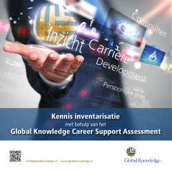 Kennis inventarisatie Global Knowledge Career Support Assessment
